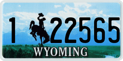 WY license plate 122565