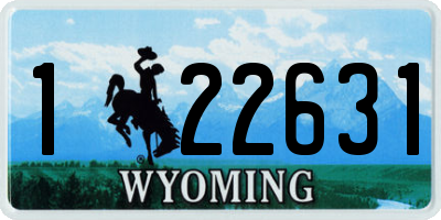 WY license plate 122631