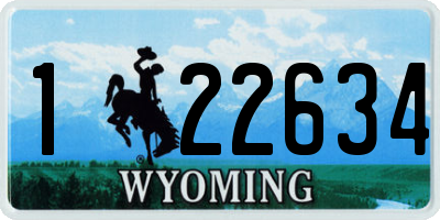 WY license plate 122634