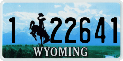 WY license plate 122641