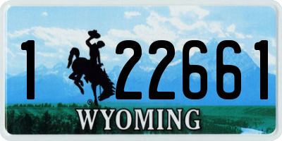 WY license plate 122661