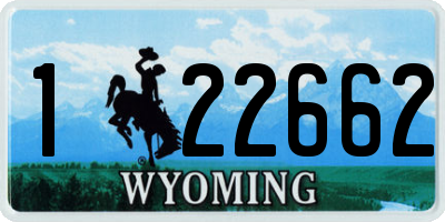 WY license plate 122662
