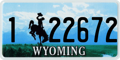 WY license plate 122672