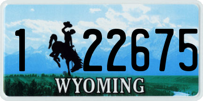 WY license plate 122675