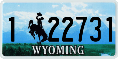 WY license plate 122731