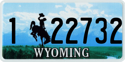WY license plate 122732