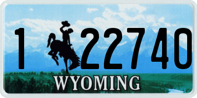 WY license plate 122740