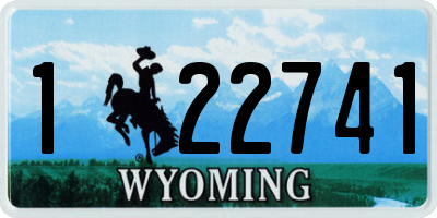 WY license plate 122741