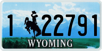 WY license plate 122791