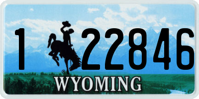 WY license plate 122846
