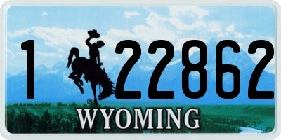 WY license plate 122862