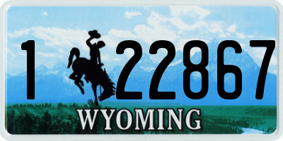 WY license plate 122867