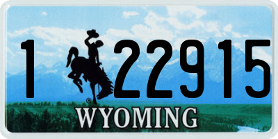 WY license plate 122915