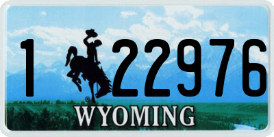 WY license plate 122976