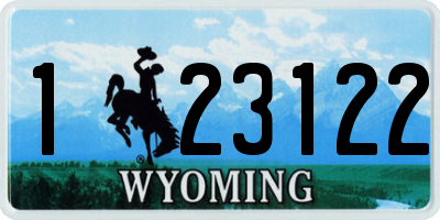 WY license plate 123122