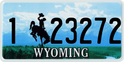 WY license plate 123272