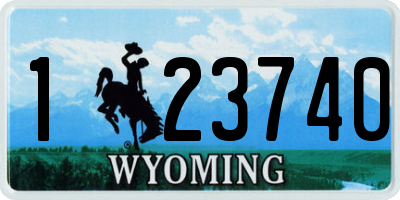 WY license plate 123740