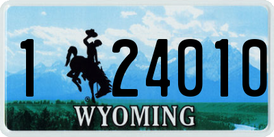 WY license plate 124010