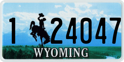 WY license plate 124047