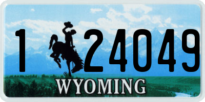 WY license plate 124049