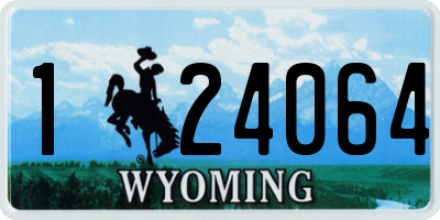 WY license plate 124064