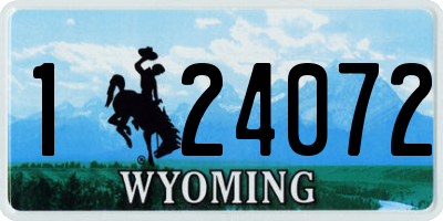 WY license plate 124072
