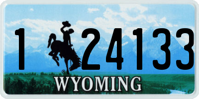 WY license plate 124133