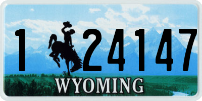 WY license plate 124147