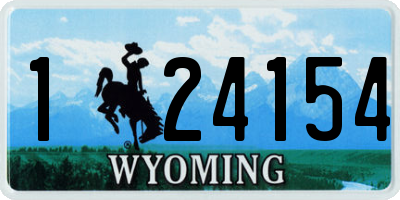WY license plate 124154