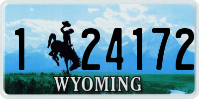 WY license plate 124172