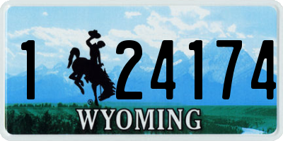 WY license plate 124174