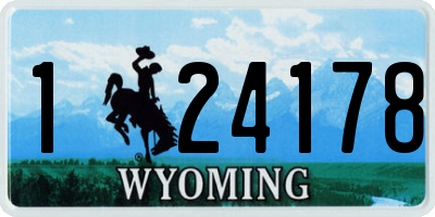 WY license plate 124178