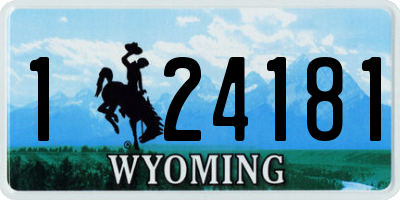 WY license plate 124181