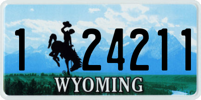 WY license plate 124211
