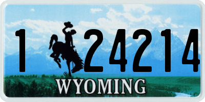 WY license plate 124214
