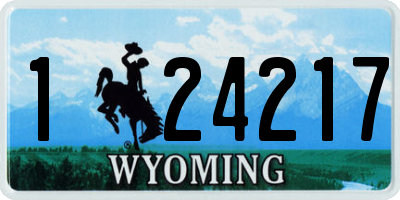 WY license plate 124217