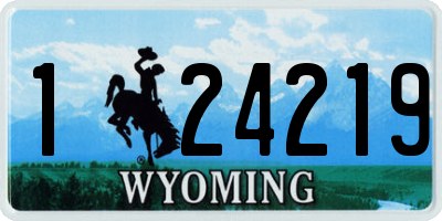 WY license plate 124219