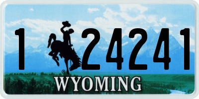 WY license plate 124241