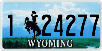 WY license plate 124277