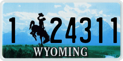 WY license plate 124311