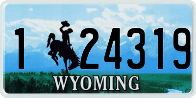 WY license plate 124319