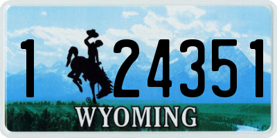 WY license plate 124351