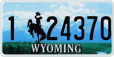 WY license plate 124370