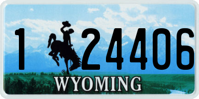 WY license plate 124406