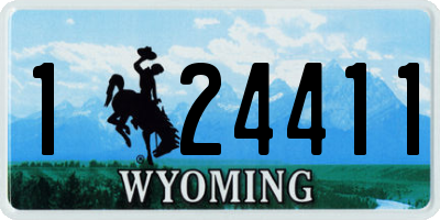 WY license plate 124411