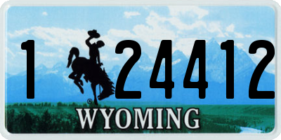 WY license plate 124412
