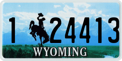 WY license plate 124413
