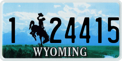 WY license plate 124415