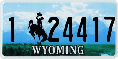 WY license plate 124417