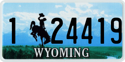 WY license plate 124419